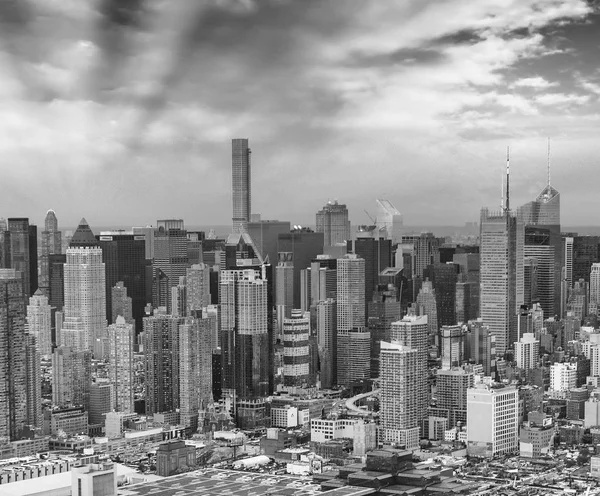Helikopterperspektiv Midtown Manhattan Höst — Stockfoto