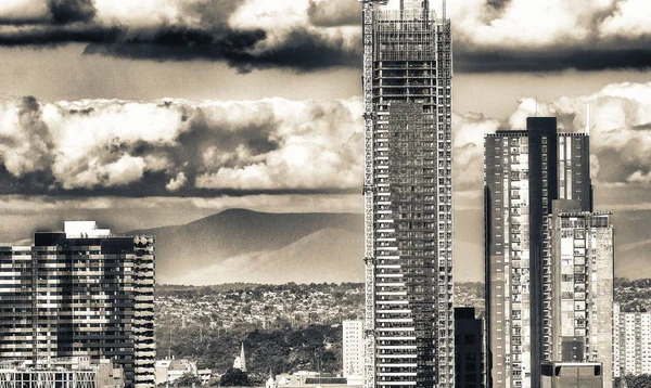 Melbourne Skyline Molnig Dag Victoria Australien — Stockfoto