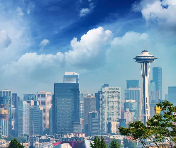 Flygfoto Över Seattle Skyline Washington Usa — Stockfoto