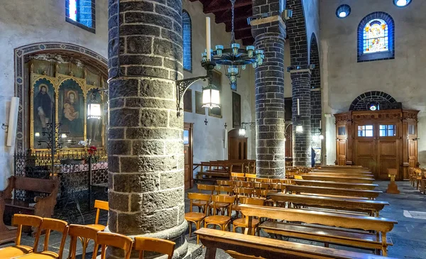 Bellagio Itália Março 2015 Interior Catedral San Giacomo Foi Construído — Fotografia de Stock