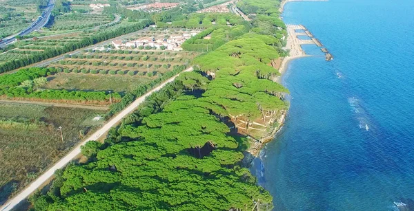 Belle Plage Toscane Vue Aérienne — Photo