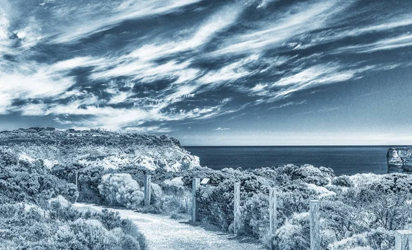 Felsen Und Vegetation Auf Der Großen Ozeanstraße Australien — Stockfoto