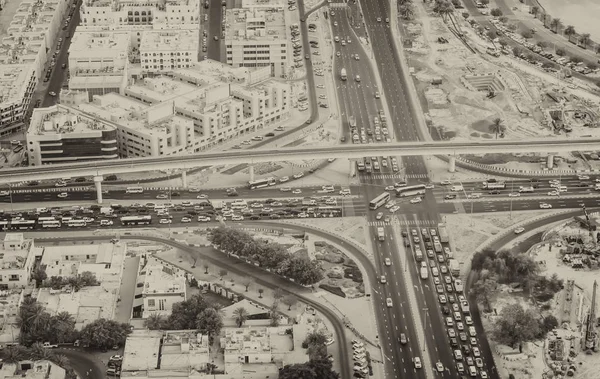 空中俯瞰図 高速道路上のトラフィック — ストック写真