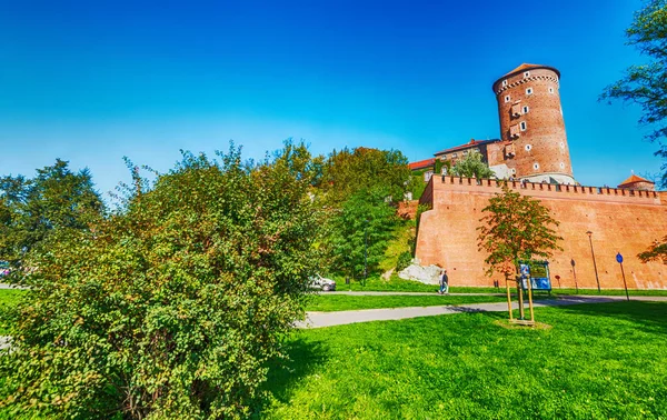 Krakow Polonya Wawel Kalesi Güzel Güneşli Bir Günde — Stok fotoğraf