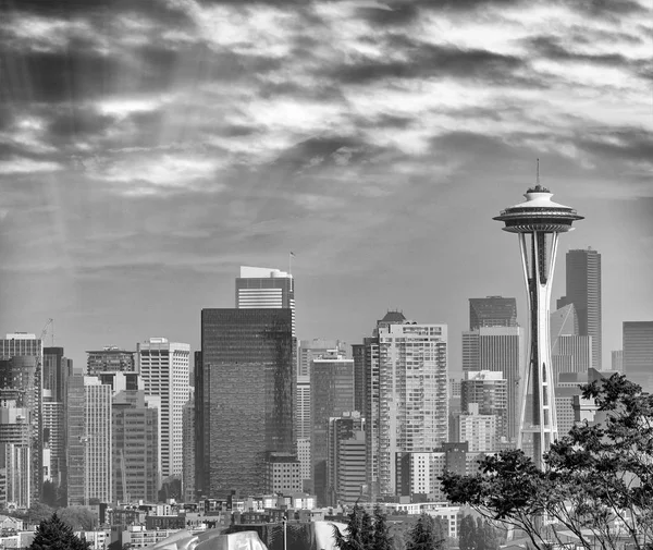 Flygfoto Över Seattle Skyline Washington Usa — Stockfoto