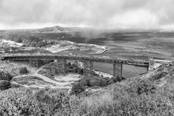 Golden Gate Köprüsü San Francisco California Havadan Görünümü — Stok fotoğraf