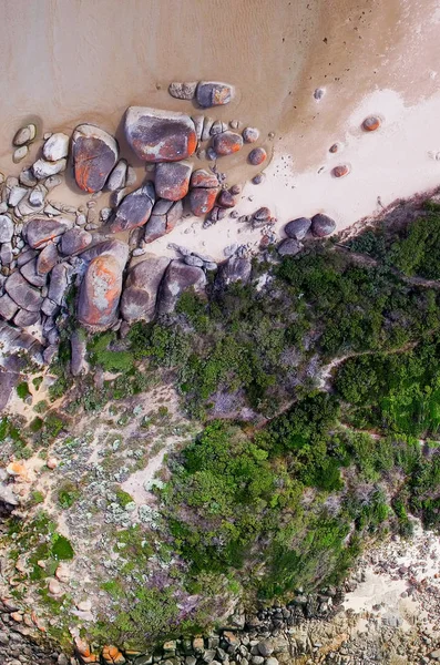 Vista Aérea Squeaky Beach Austrália — Fotografia de Stock