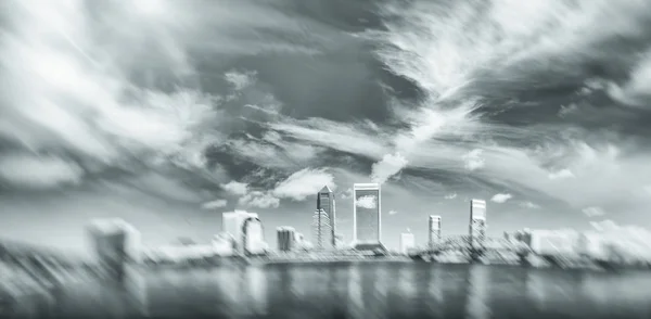 Panoráma Jacksonville Skyline Alkonyatkor Florida Amerikai Egyesült Államok — Stock Fotó