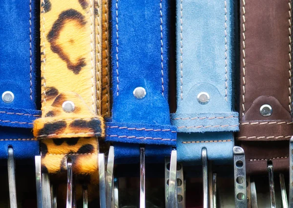 Coleção Cintos Mercado Toscana Itália — Fotografia de Stock