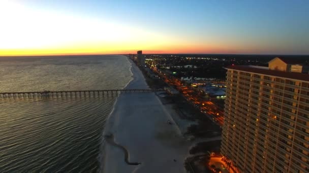 Panoramiczne ptaka Daytona Beach na Florydzie — Wideo stockowe