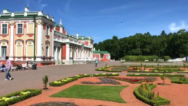 Kadriorg Palace Petrine Barok Saray Inşa Catherine Için Ben Peter — Stok video