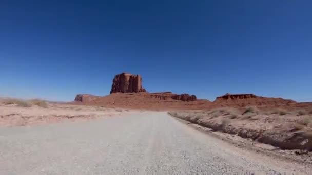 Monument Valley Panorama Bij Zonsondergang Video — Stockvideo