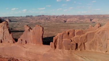havadan görünümü, Arches National Park helikopter, Utah, ABD