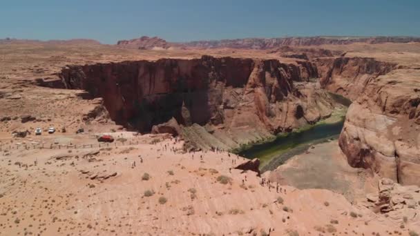 Vista Aerea Horseshoe Bend Page Arizona Stati Uniti America — Video Stock