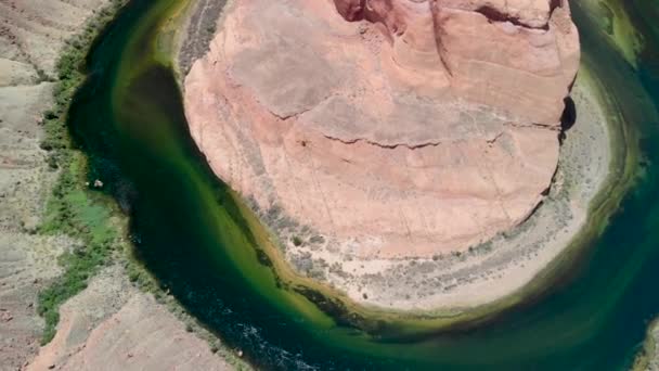 Widok Lotu Ptaka Nad Horseshoe Bend Strona Arizona Usa — Wideo stockowe