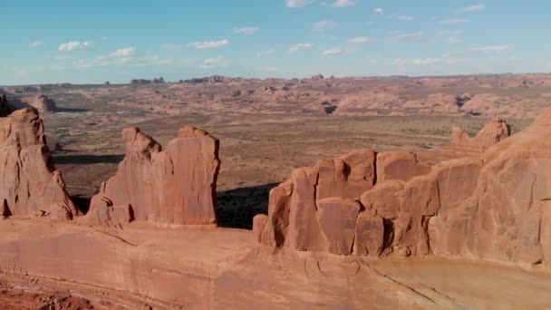 Aerial View Arches National Park Helicopter Utah Usa — Stock Video