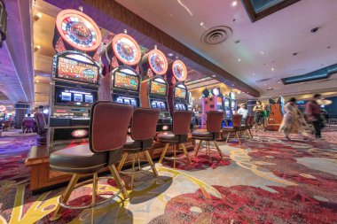 Las Vegas, Nv - 30 Haziran 2018: Excalibur Hotel Las Vegas Slot makineleri. Las Vegas'ın en lüks otellerinden biridir.