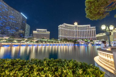 Las Vegas, Nv - 30 Haziran 2018: Bellagio Hotel Las Vegas dış görünümü. Las Vegas'ın en lüks otellerinden biridir.