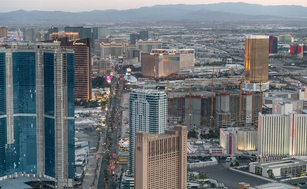 Las Vegas June 2018 Aerial View Strip Night Most Famous — Stock Photo, Image