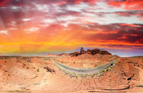 Capitol Reef Vista Aérea Panorámica Atardecer Utah Estados Unidos —  Fotos de Stock