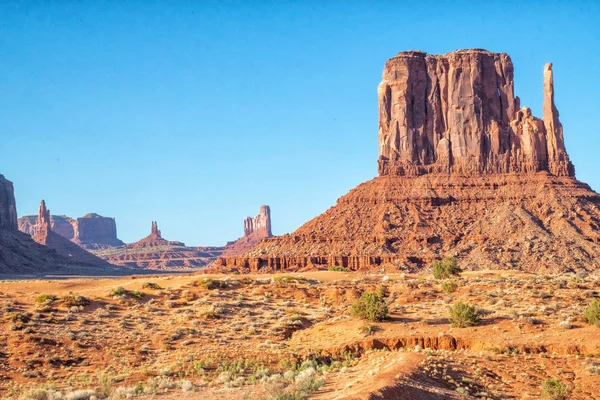 Monument Valley Buttes Při Západu Slunce Usa — Stock fotografie