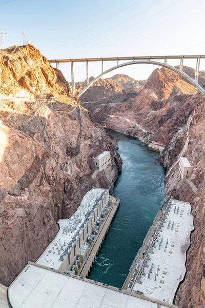 Presa Hoover Estados Unidos Central Hidroeléctrica Frontera Entre Arizona Nevada —  Fotos de Stock