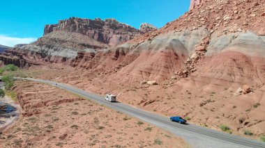 Kırmızı Dağları'nın havadan görünümü.