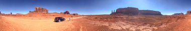 Monument Valley manzara, Utah panoramik manzaralı.