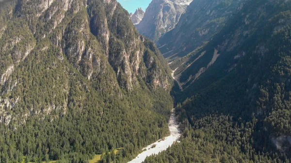 Vue Aérienne Panoramique Des Dolomites Italie — Photo