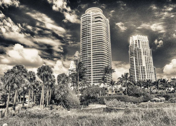 Edifici Cielo Blu Nel South Pointe Park Miami Beach — Foto Stock