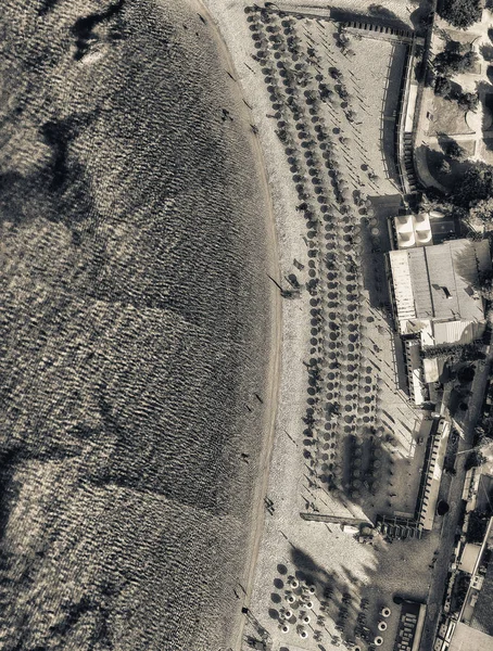 Vista Aerea Aerea Della Bellissima Spiaggia Nella Stagione Estiva — Foto Stock