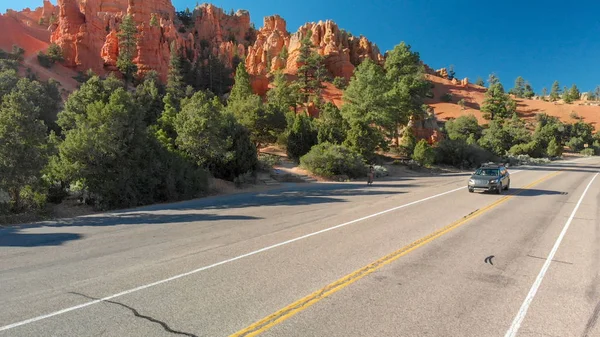 Road Beautiful Canyon Aerial View — Stock Photo, Image