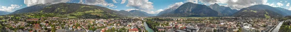 Bela Vista Panorâmica Aérea Lienz Áustria — Fotografia de Stock