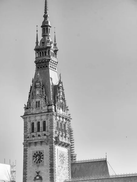 Παλαιό Δημαρχείο Στις Rathausmarkt Στο Αμβούργο Μια Όμορφη Μέρα Γερμανία — Φωτογραφία Αρχείου