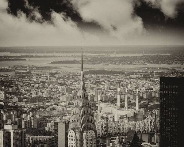 Panorama Manhattanu Během Bouře New York — Stock fotografie