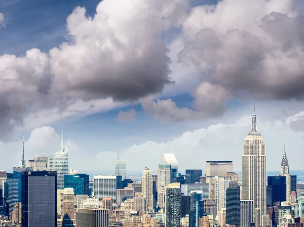 Panorama New Yorku Soumraku Usa — Stock fotografie