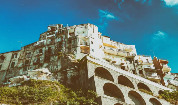 Antike Stadtlandschaft Von Tropea Gebäude Meer — Stockfoto