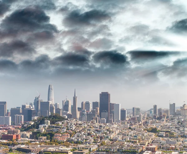 Luchtfoto Van San Francisco Skyline Pier Een Mooie Zonnige Zomerdag — Stockfoto