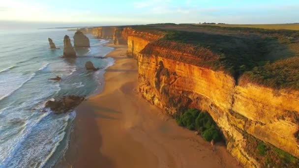 Wunderbarer Blick Auf Apostel Victoria Australien Video — Stockvideo