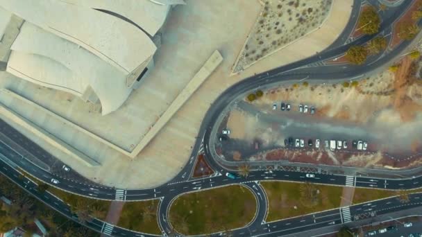 Averhead Aerial View City Traffic Video — Stock Video