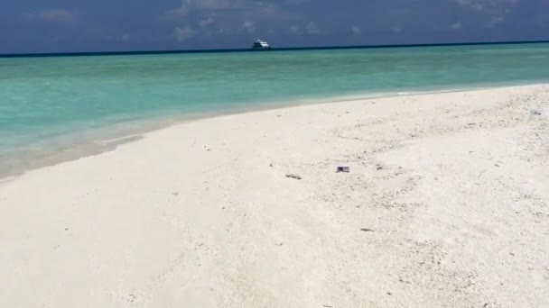 Atemberaubende Aussicht Auf Meer Und Sandstrand — Stockvideo