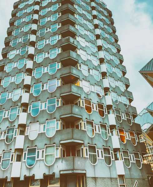 Rotterdam Nederländerna April 2015 Moderna Stadssilhuetten Solnedgången Rotterdam Stad Holland — Stockfoto