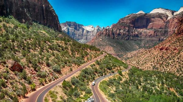 Panoramic Aerial View Zion National Park Usa — Stock Photo, Image