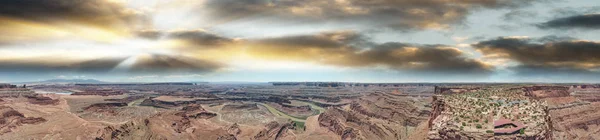 Ölü Point Devlet Parkı Utah Şaşırtıcı Havadan Görünümü — Stok fotoğraf