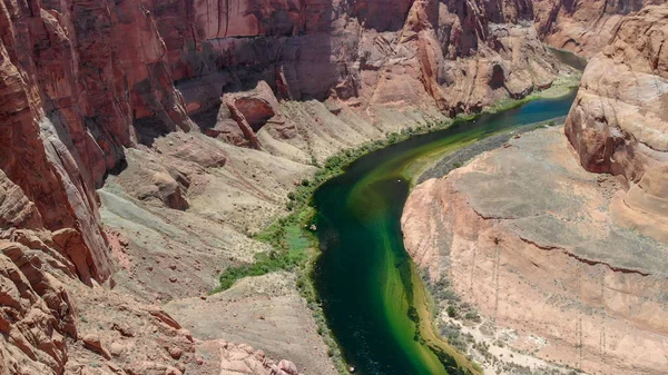美国亚利桑那州佩奇 马蹄弯惊人的空中景观 — 图库照片