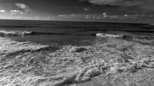 Ocean waves, aerial view from drone.