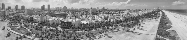 Miami Beach Dubna 2018 Letecký Panoramatický Pohled Pobřeží Panoráma Slunný — Stock fotografie