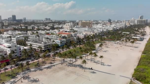 Widok Lotu Ptaka Miami Beach Skyline Florida Stany Zjednoczone Ameryki — Wideo stockowe