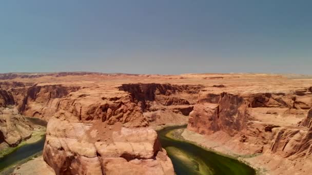 Vista Aérea Panorámica Horseshoe Bend Arizona — Vídeo de stock