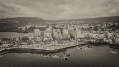 Tepe çarpılar Siauliai, Litvanya yakınındaki. Panoramik ek yükü havadan görünümü.